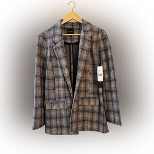 Liverpool Los Angeles Plaid Blazer NWT Size S